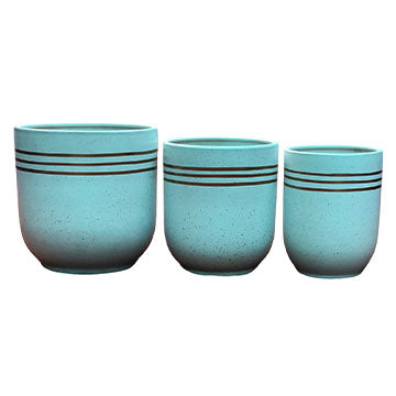 White Ceramic Pot with Gold linen